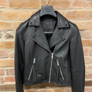 All Saints Dalby Leather Jacket Size 6